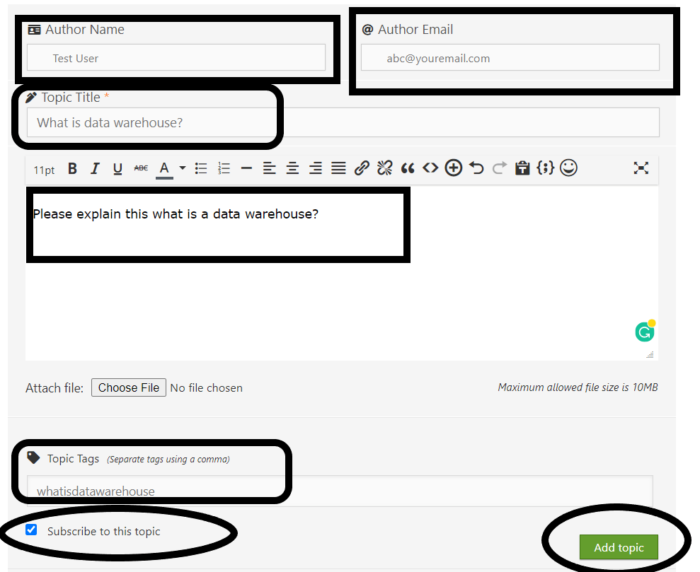 How to submit your query in SQL Forum
