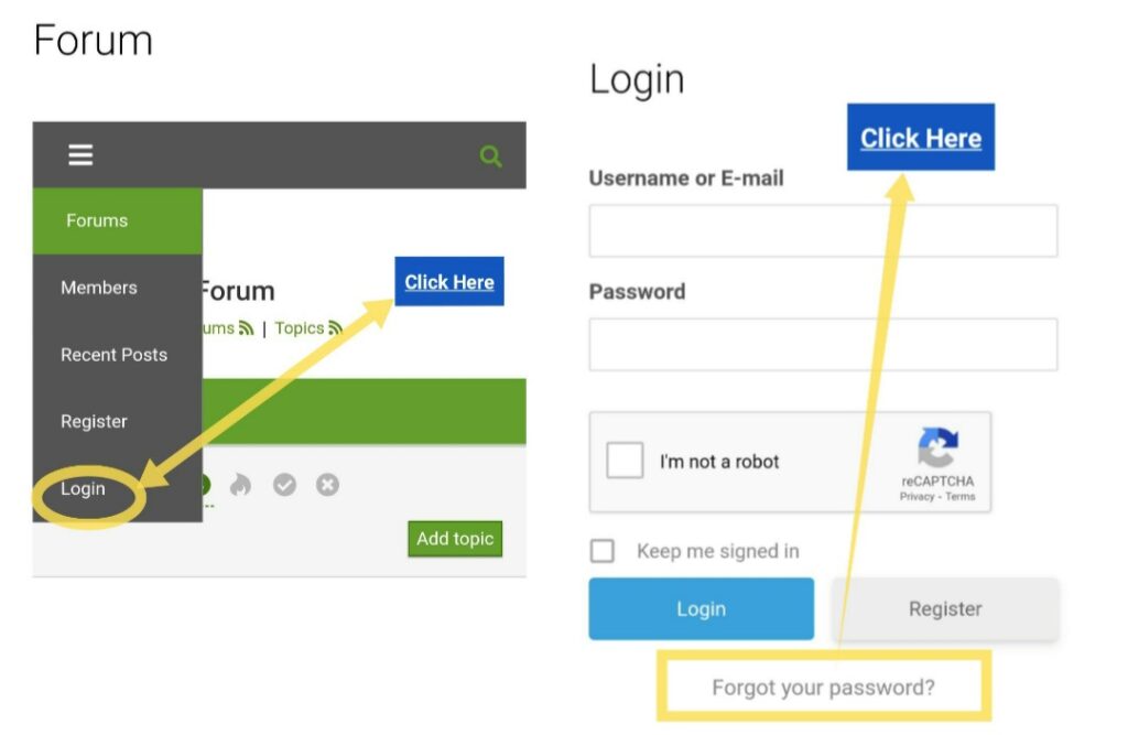 SQL Queries Forum Login and Password reset